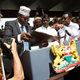 Kenyan opposition leader Raila Odinga of the National Super Alliance (NASA) takes a symbolic presidential oath of office in front of his supporters in Nairobi, Kenya January 30, 2018.